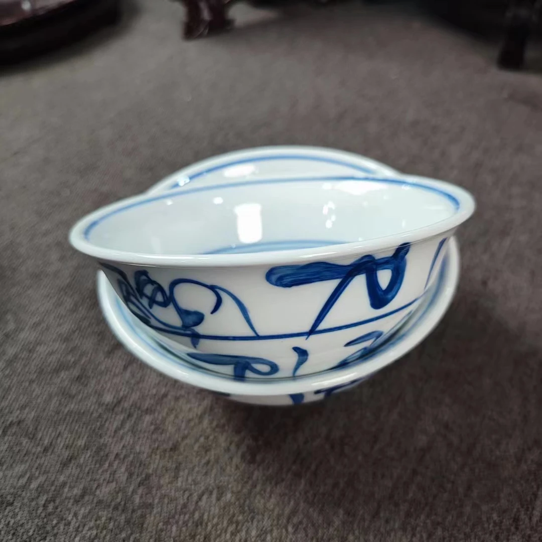景德镇陶瓷青花碗一对