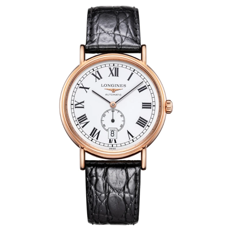 99新 Longines/浪琴 瑰丽L4.805.1.11.2男士机械腕表 表径38.5mm
