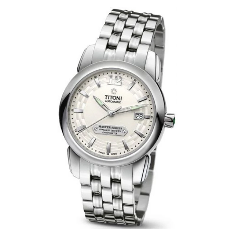 95新 Titoni/梅花 男士大师83588 S-297男士机械腕表 表径40mm