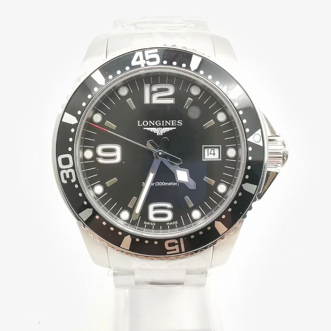 95新 Longines/浪琴 运动潜水康卡斯L3.740.4.56.6男士石英腕表