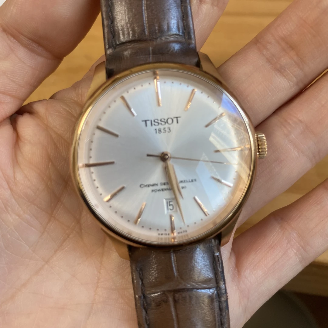 95新 Tissot/天梭 杜鲁尔系列全自动机械男表皮带T1398073603100