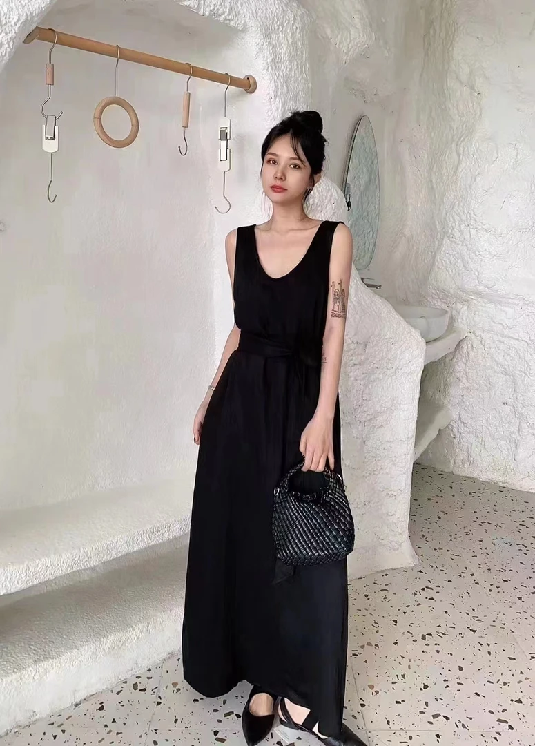 韩版宽松背心长裙