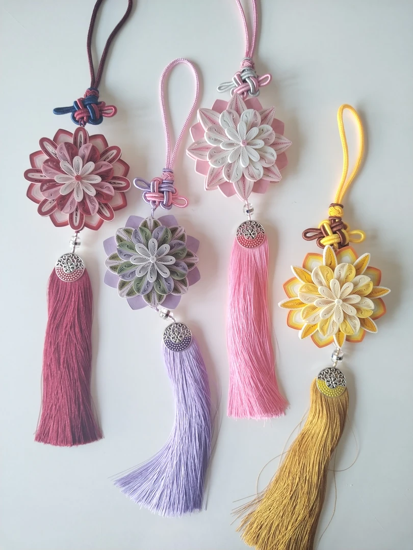 双面衍纸中国结挂饰