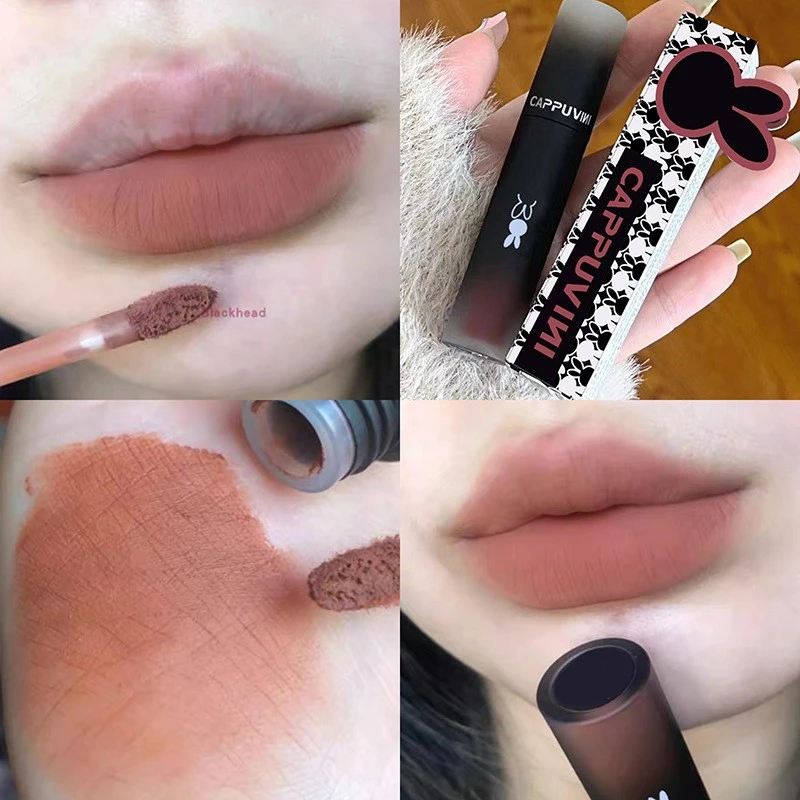 Cappuvini反转马卡龙粉感唇泥 哑光雾面唇釉丝绒显白唇彩持妆口红