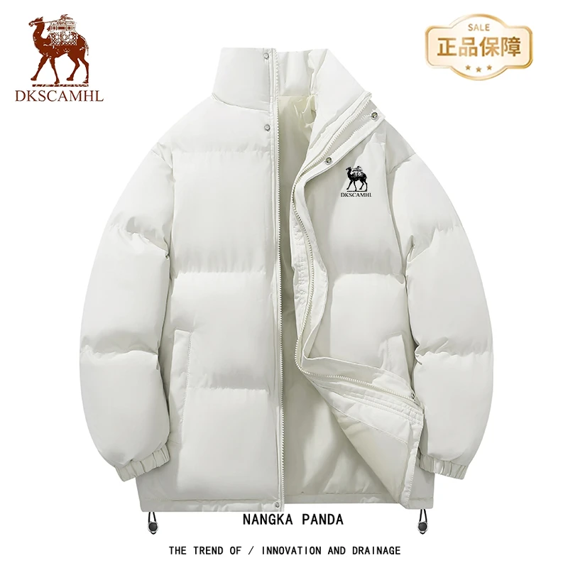 得克萨骆驼保暖男棉服男女冬季潮流简约冬季加厚宽松休闲大码外套