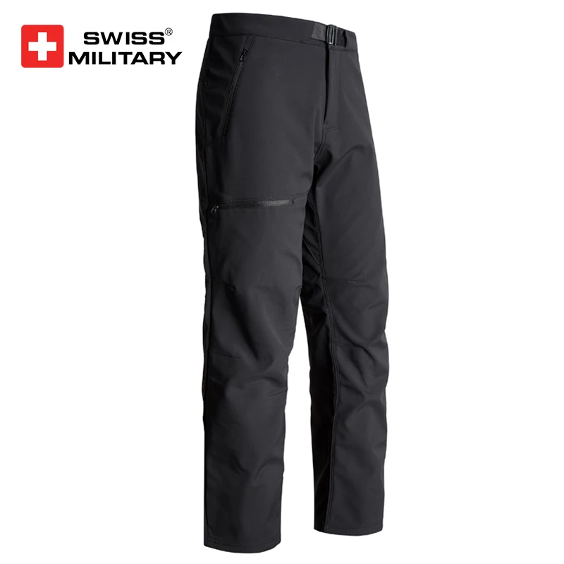 SWISS MILITARY冲锋裤三防防水保暖休闲裤户外登山裤徒步秋冬加绒