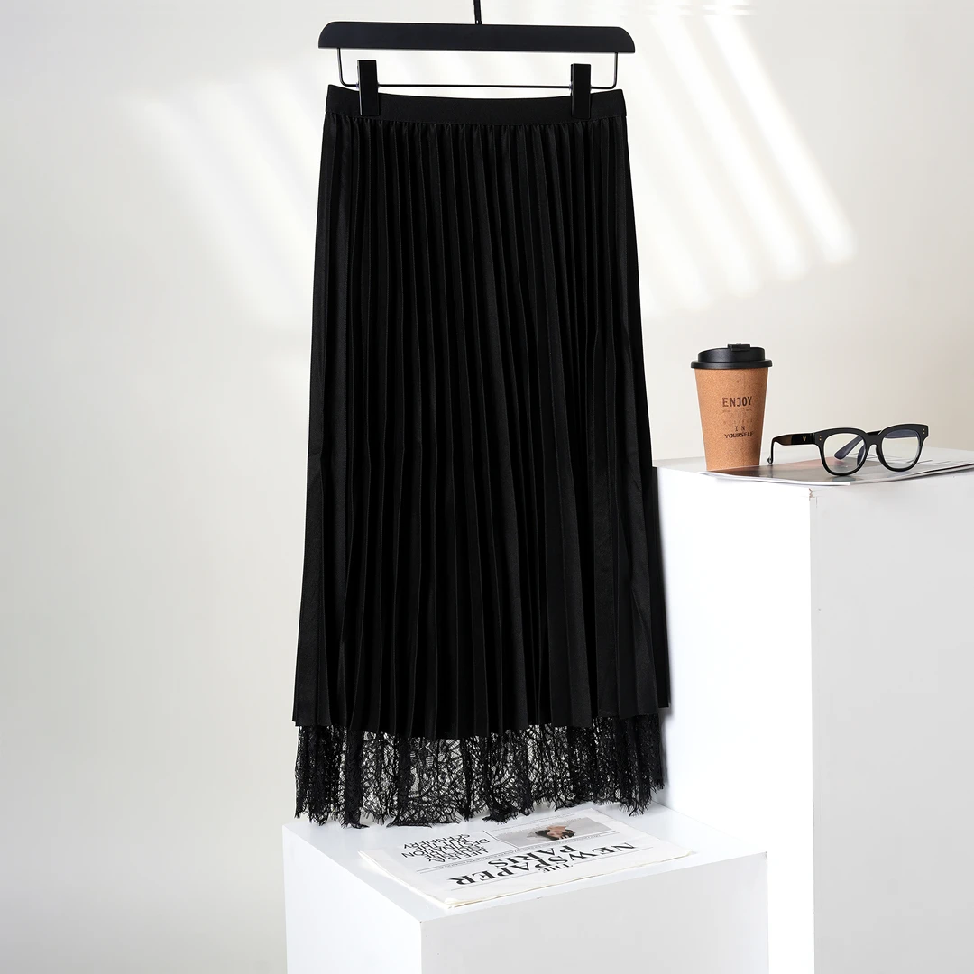 【春季新款】高端轻奢法式设计感高腰气质优雅半身裙AQ2707 裙长79