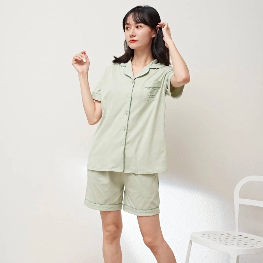 GEMMA/姬の玛夏季女士短袖短裤女薄款透气睡衣家居服套装212862