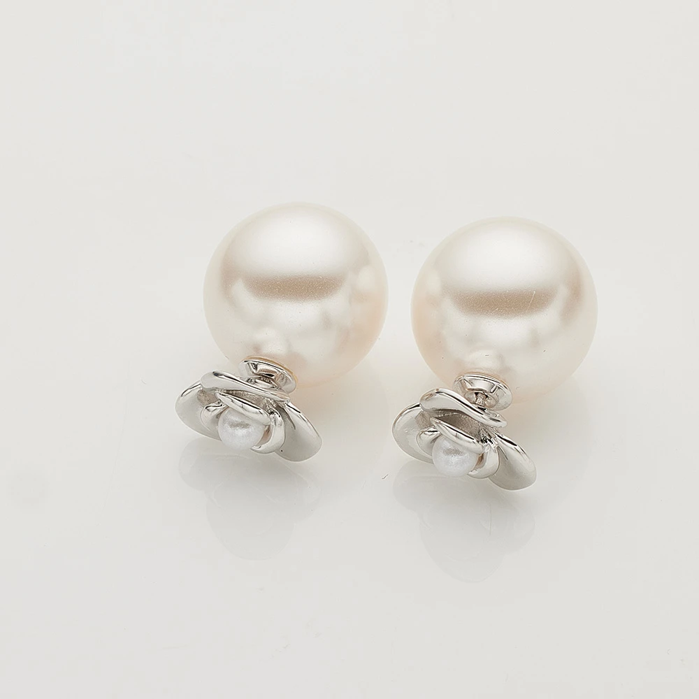 铜合金仿珍珠耳饰 原♠订（LY 2098）~QC 时尚耳环