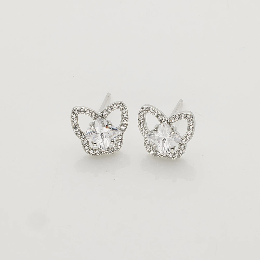 铜合金锆石耳饰 原♠订（LY 1754）QC~时尚耳环