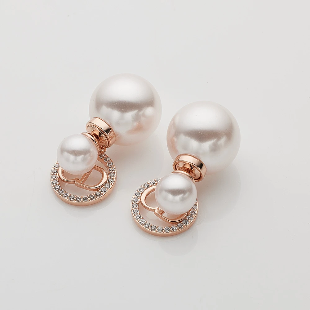 铜合金仿珍珠耳饰 原♠订（LY 1991）~时尚耳环