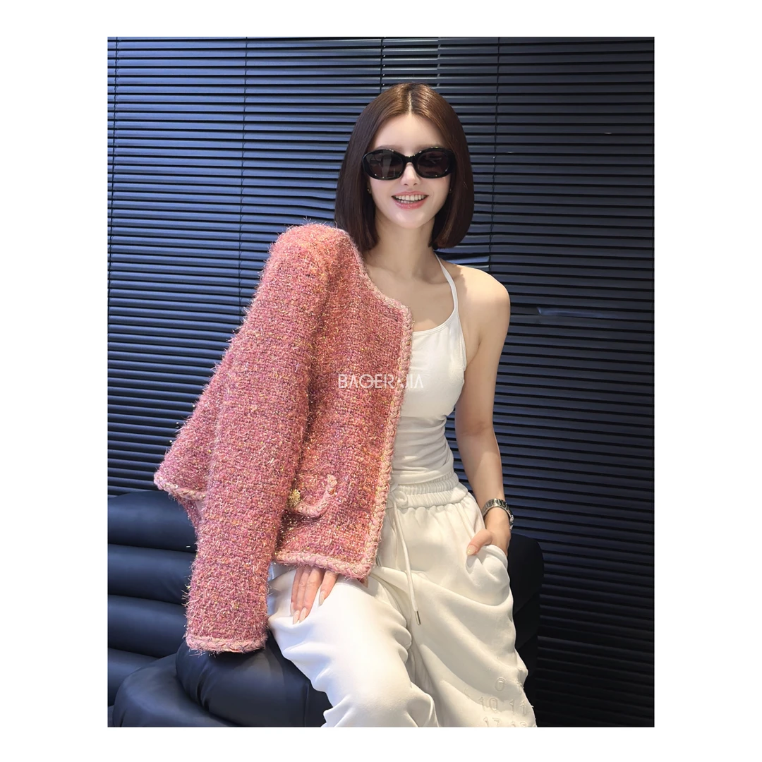 1-宝儿家含幂BA68924206早秋穿搭新款时尚小香时髦优雅减龄上衣