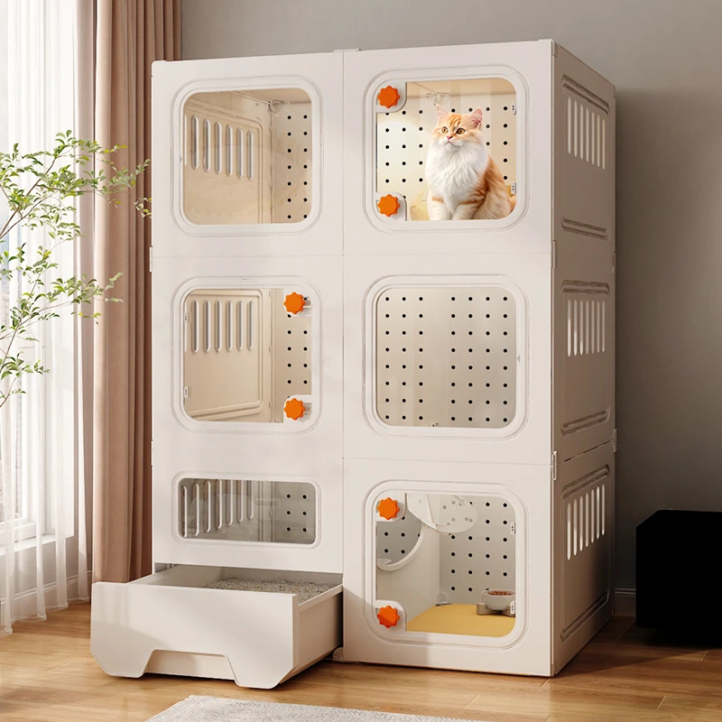 猫别墅家用室内猫屋猫柜一室一厅一卫小猫咪猫舍猫笼子带厕所一体
