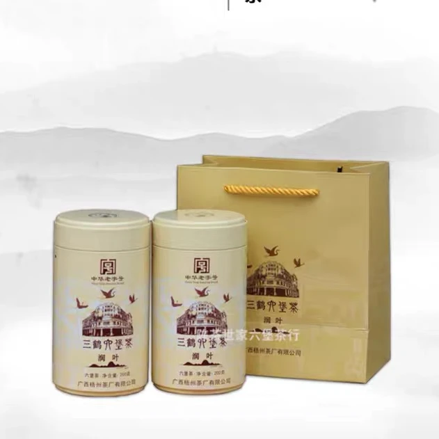 三鹤【2021润叶】六堡茶2019年出厂 滋味醇厚显花香 200g/罐