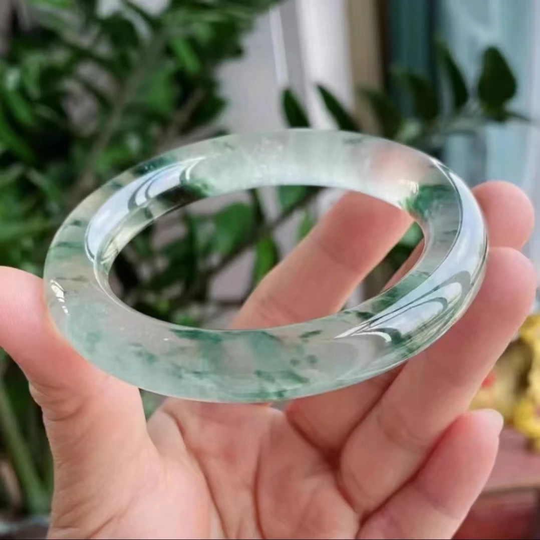 飘花冰透时尚爆款圆条高档精美女款旺夫手镯