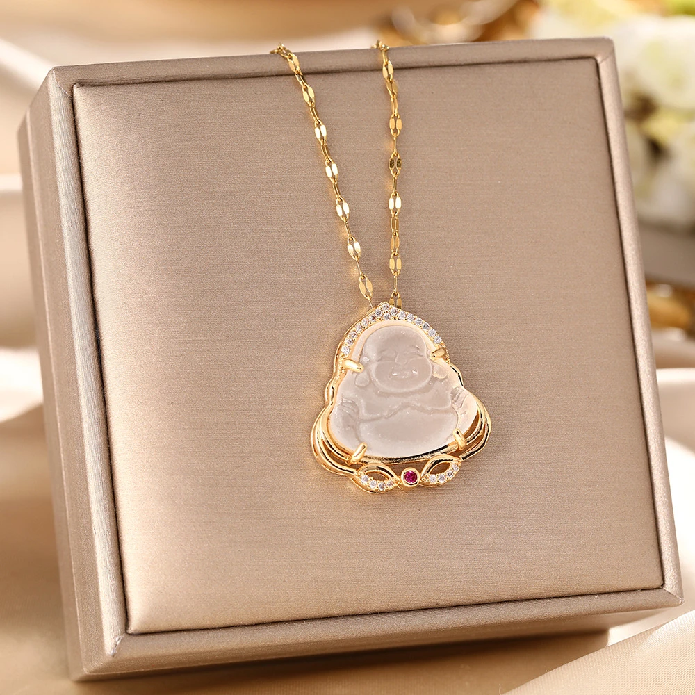 弥勒佛新中式国风时尚百搭轻小众夏天女锁骨链X