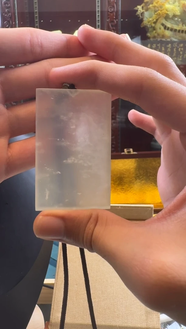 【闪购商品】岫玉颈饰未镶嵌高冰无事牌