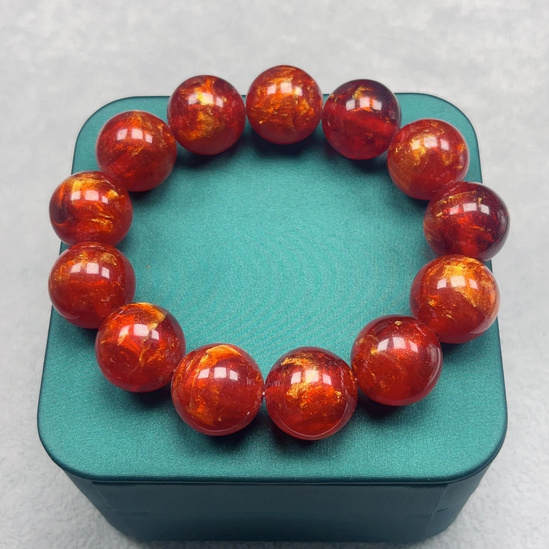 非金属手链 C29【秦王朝】赤臻典藏手串17-18mm单圈