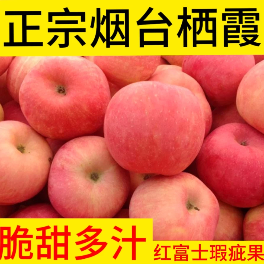 【瑕疵果】不影响口感不售后山东烟台红富士苹果脆甜多汁皮薄爽口