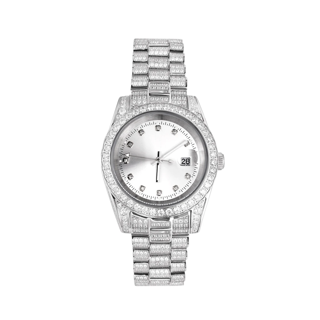 ICEGANG黑白小志满钻爆闪潮流腕表气质百搭轻奢时尚多功能男女款