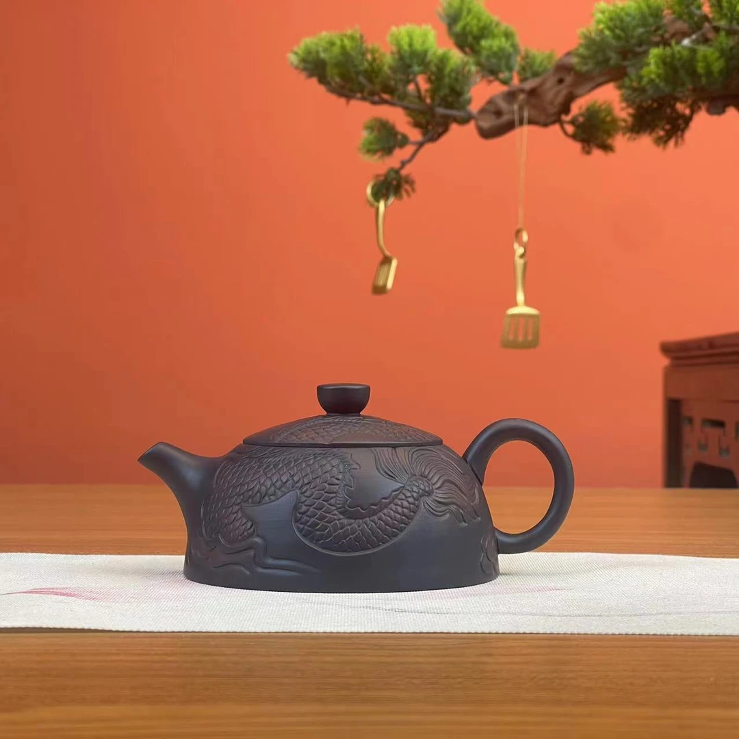 【紫陶】半月紫陶壶