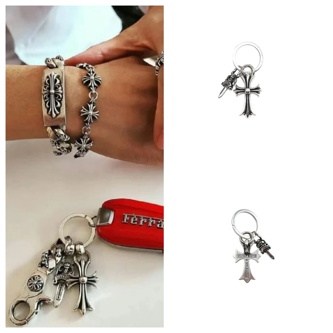 Chrome Hearts/克罗心十字宝剑钥匙扣 包饰