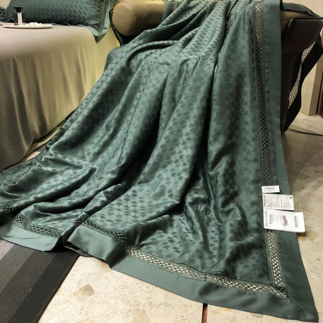 【高奢人群体验】LF兰精天丝-镂空花边可水洗桑蚕丝空调被夏被