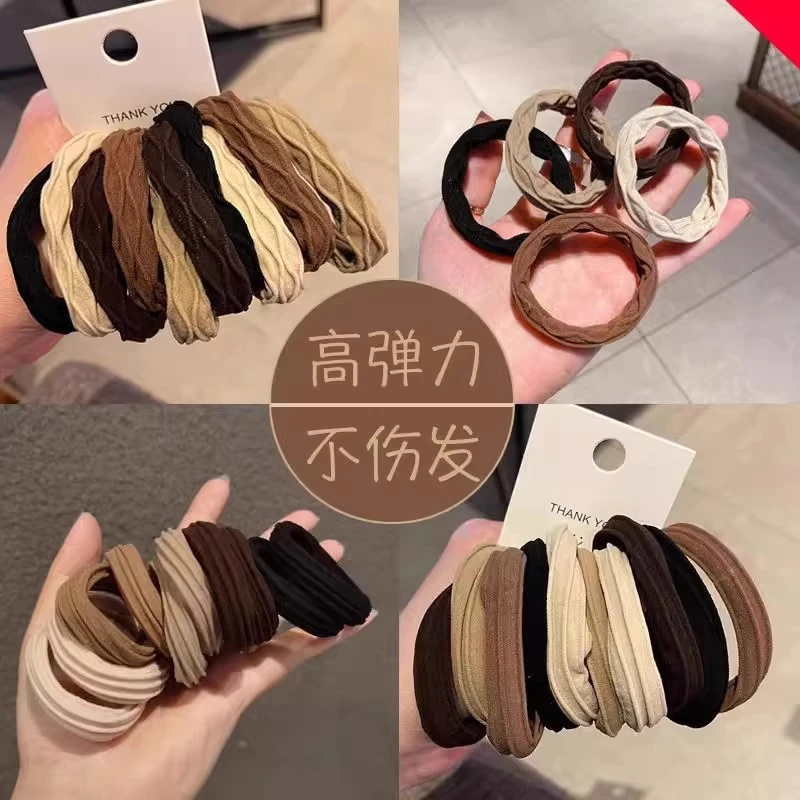 加粗高弹力无接缝头绳发圈头饰发饰皮筋ins女扎头