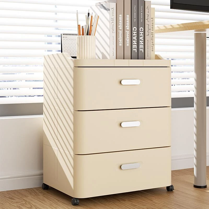 桌下收纳柜a4办公室文件柜抽屉式矮柜资料柜沙发旁边的边柜置物柜