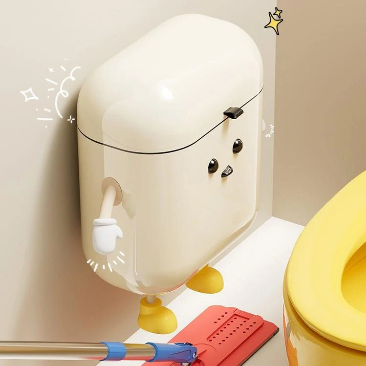 垃圾桶家用壁挂卫生间专用纸桶2024新款高颜值创意可爱带盖卫生桶