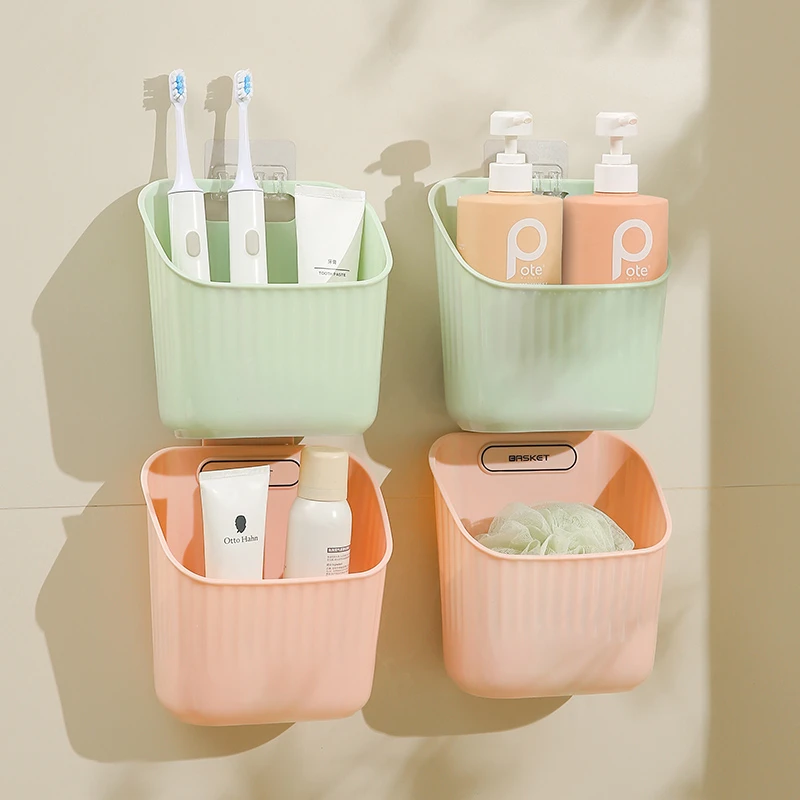 免打孔壁挂篮收纳盒多层收纳筐姜蒜厨房置物架卫生间浴室收纳神器