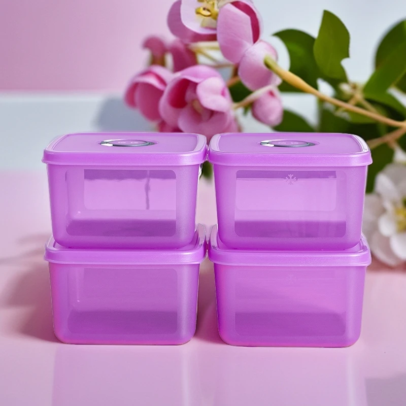 精铸1500ml*4保鲜盒码防水透明家用冰箱葱姜蒜微波炉长方形干果