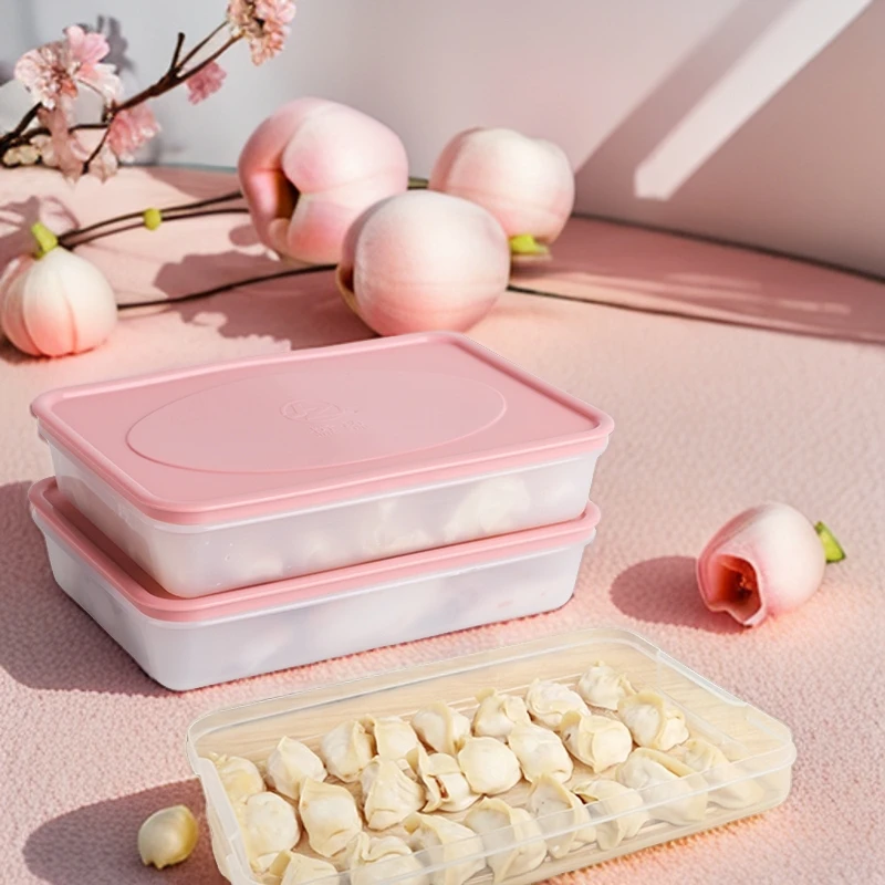 4.4L饺子盒新鲜透明家用大容量抽屉式分格冷冻盒加高速冻盒