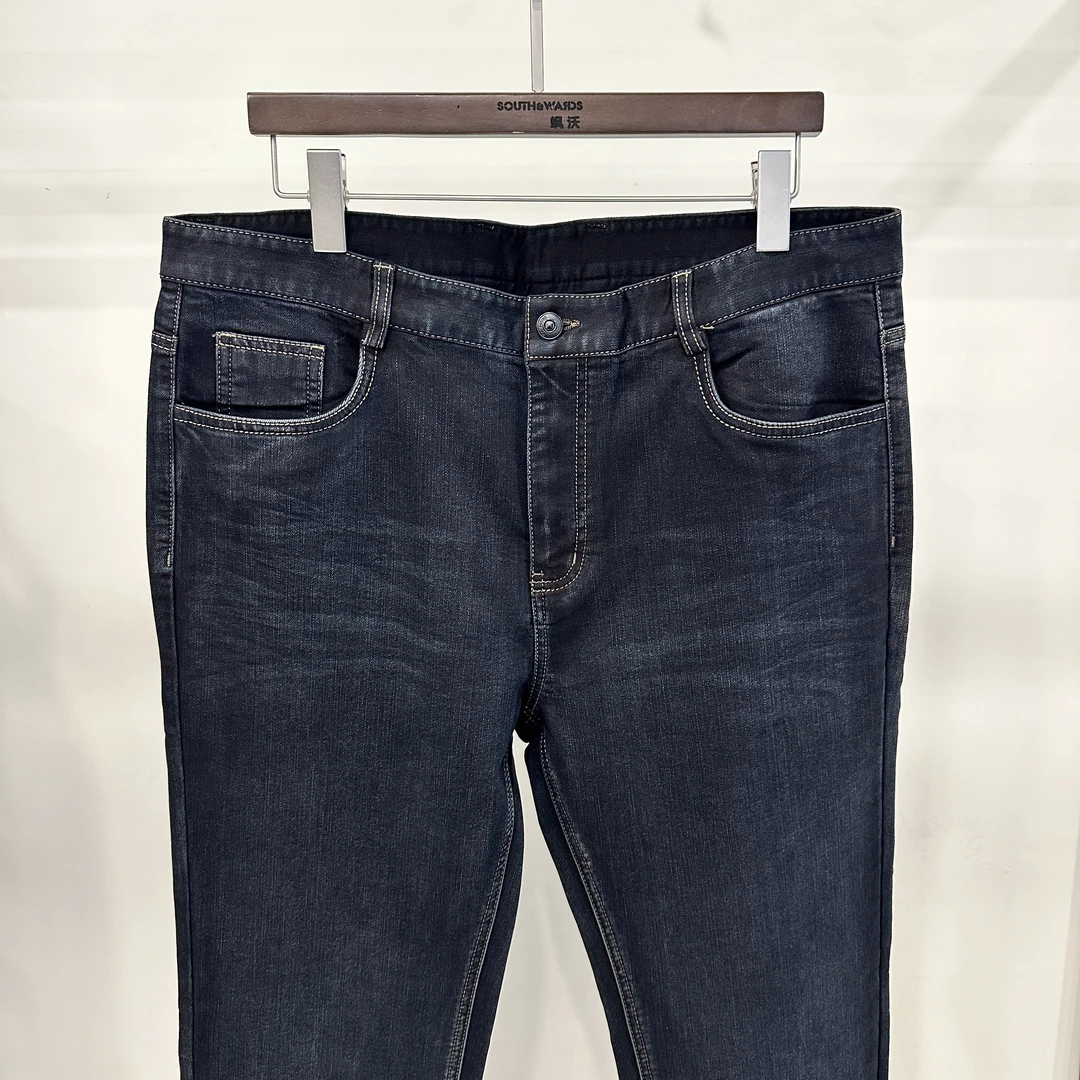 飒沃精品商务男装牛仔裤SK2281558男款蓝色直筒时尚百搭水洗秋冬
