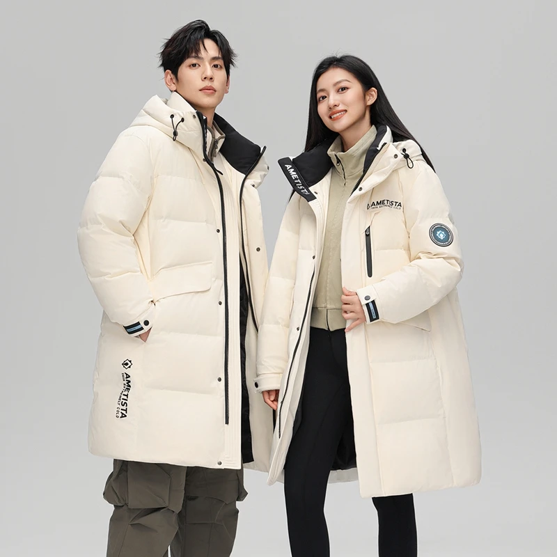 YAYA/鸭鸭男女同款情侣款时尚运动百搭防寒保暖中长款90绒