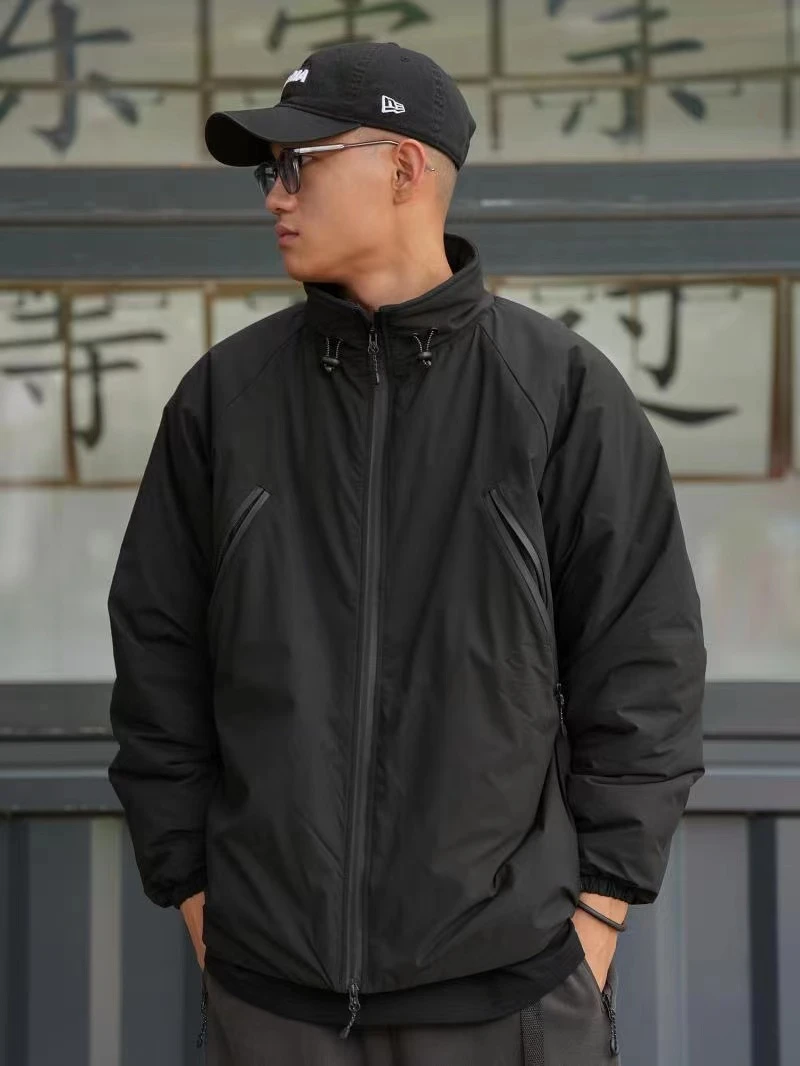 2023宽松新款3M新雪丽三防山系连帽休闲加厚日系夹克男女棉服外套