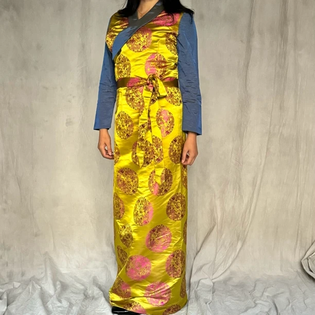 安多姑娘推荐经典传统假两件连体女式特惠西藏裙连衣裙博拉