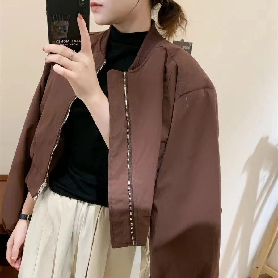 气质时尚小个子棒球服2025春秋新款韩版设计短款百搭上衣外套女1