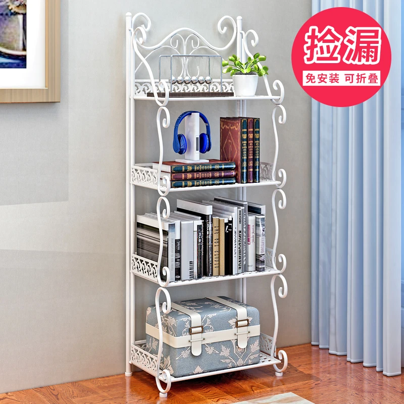简易书架置物架落地多层宿舍收纳神器学生书柜卧室家用靠墙架子