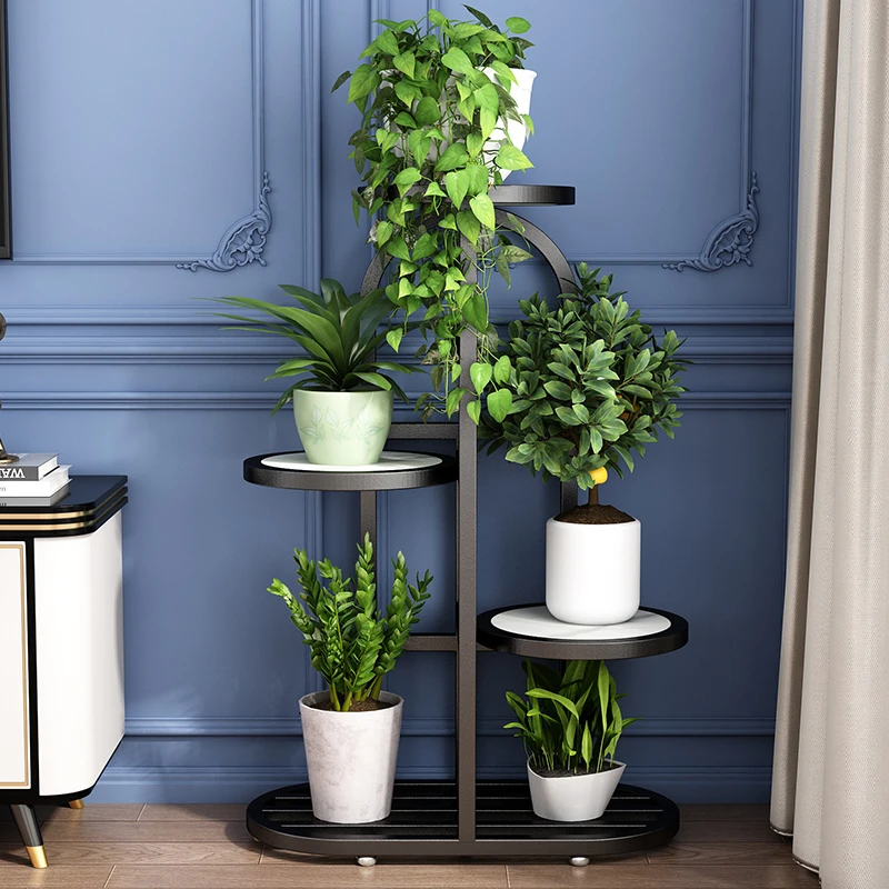轻奢花架子室内家用落地客厅装饰花盆置物架阳台多层绿萝多肉花架