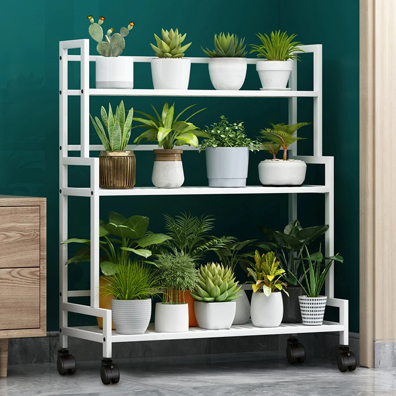 花架置物架阳台家用多肉花架子客厅落地式多层室内组装绿萝花盆架