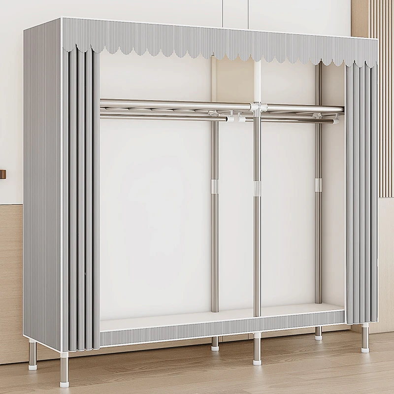 衣柜卧室家用简易组装出租房屋经济型结实耐用加厚牛津布收纳衣橱