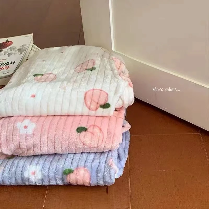 甜美系珊瑚绒女秋冬季长袖保暖加绒家居服睡衣柔软加厚