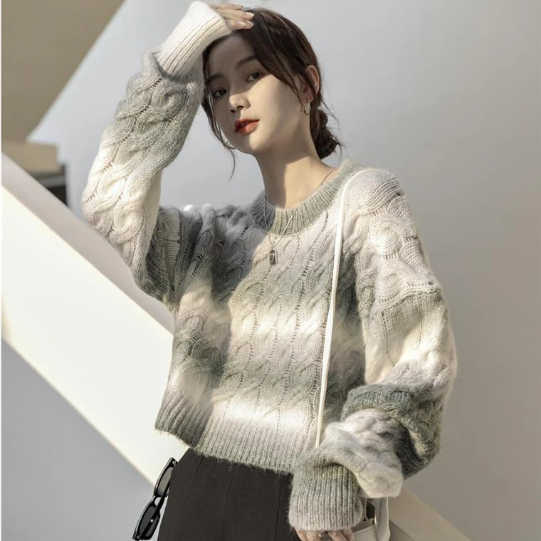 【201-300】非主图 新款秋冬时尚毛针织衫韩版修身学生百搭休闲