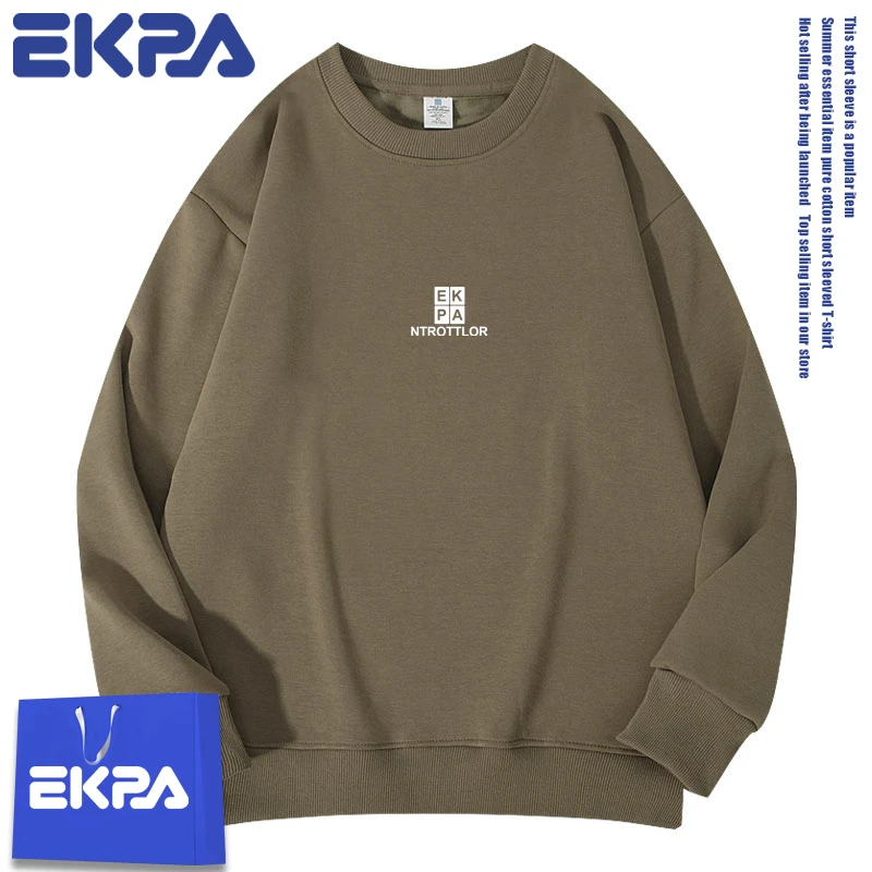 美式春秋卫衣男士圆领长袖大码宽松休闲潮流时尚情侣装秋季男上衣