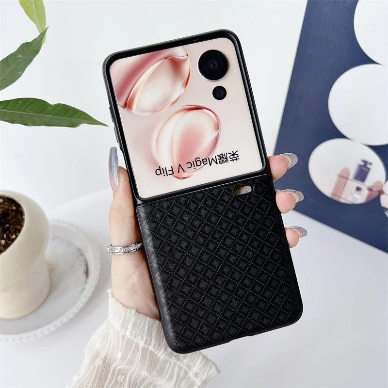 荣耀magicvflip手机壳新款高级感素皮vflip折叠屏防摔保护套网红