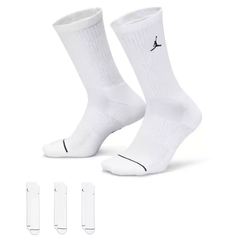 耐克Nike冬季男女子运动袜训练袜休闲袜潮流袜子三双装DX9632-100