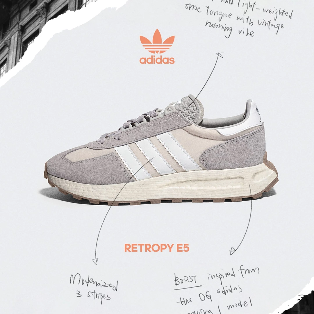 阿迪达斯Adidas三叶草男子RETROPY E5时尚运动复古休闲鞋Q47101