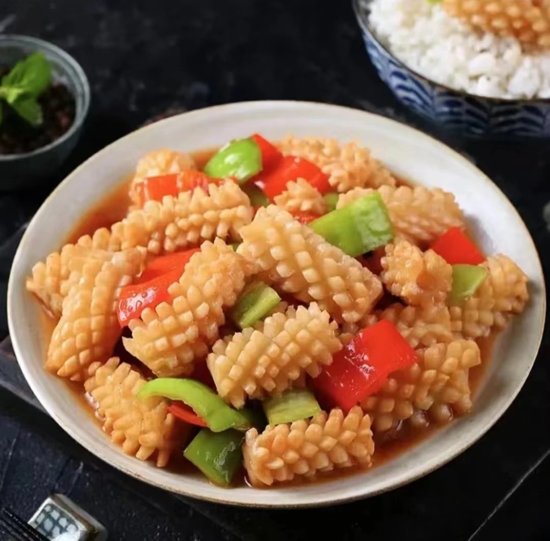 新鲜速冻鱿鱼花 鱿鱼卷 鲜鱿鱼切花 无添加爆炒铁板火锅250克/包