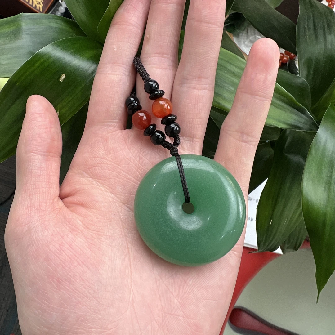 天然东陵玉平安扣40尺寸左右拍一发一